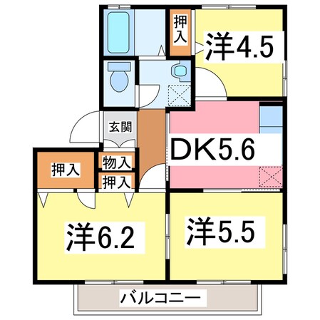 ディアスボナールAの物件間取画像